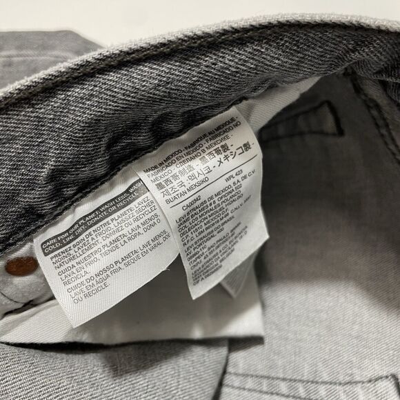 Levis 501 Jeans Men’s Straight Leg Button Fly 34x32 Charcoal Wash Vintage - Picture 10 of 10